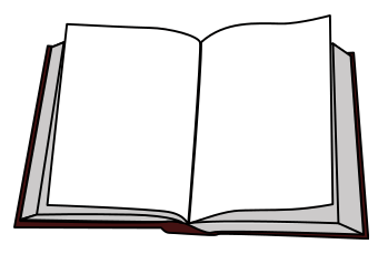 Un libro abierto, con las hojas en blanco